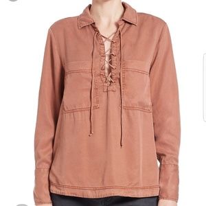 Free People Under Your Spell Lace Up Top